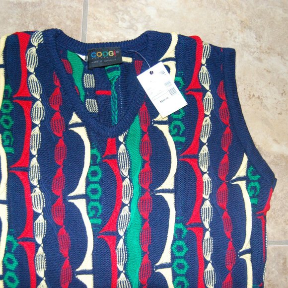 NWT Coogi Womens Multicolor Abstract Sleeveless Knitted Sweater Dress Size Large - Picture 2 of 10